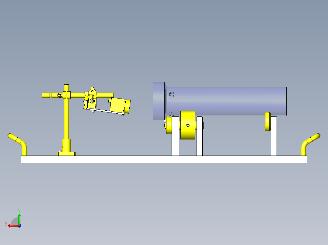 圆柱形工件旋转定位夹具后视图