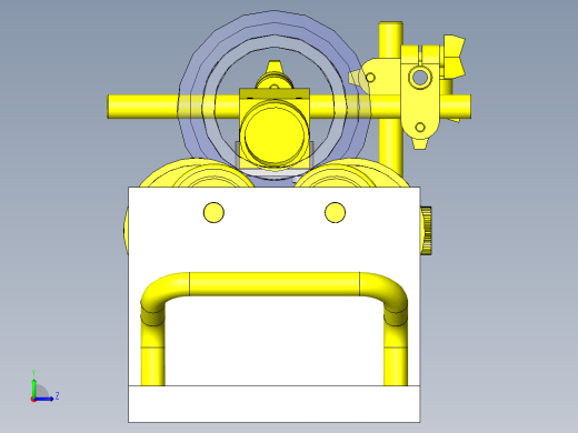 圆柱形工件旋转定位夹具左视缩略图
