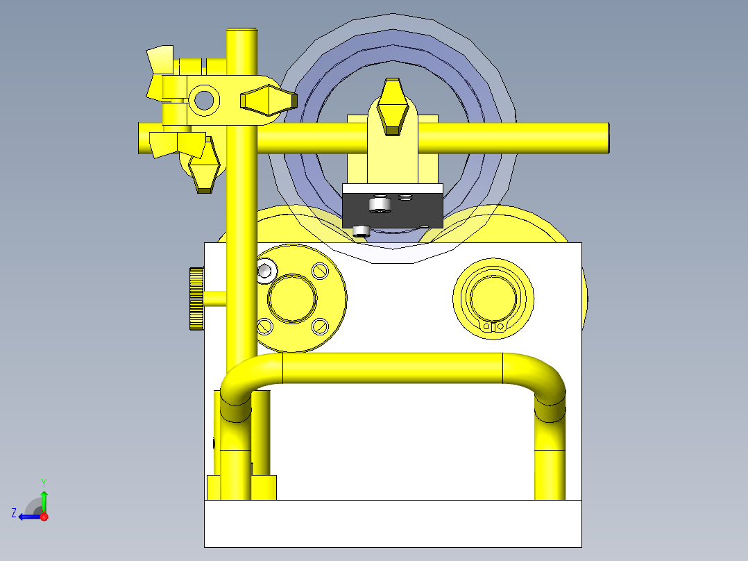 圆柱形工件旋转定位夹具右视图