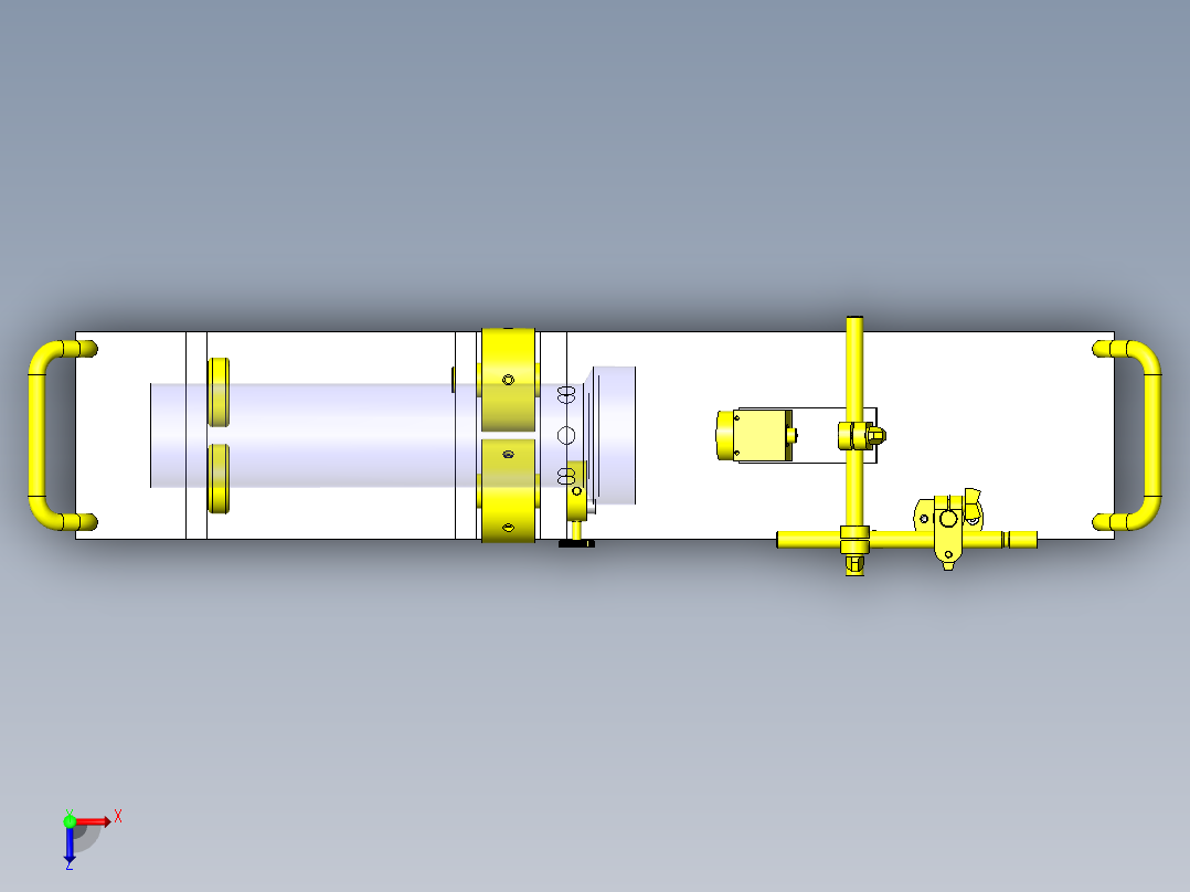 圆柱形工件旋转定位夹具俯视图