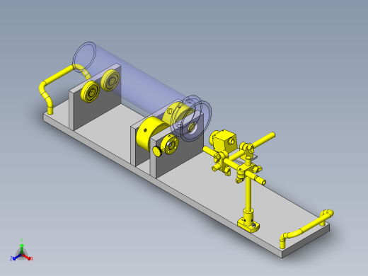圆柱形工件旋转定位夹具正等轴测缩略图