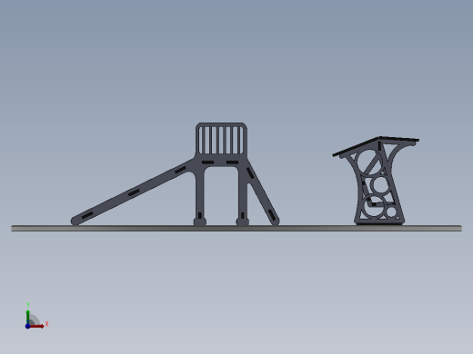 滑梯摇椅木制玩具激光切割模型3D图纸 Solidworks2018 附多种格式前视缩略图