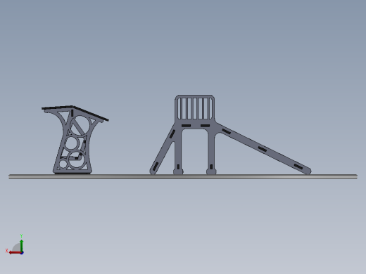 滑梯摇椅木制玩具激光切割模型3D图纸 Solidworks2018 附多种格式后视缩略图