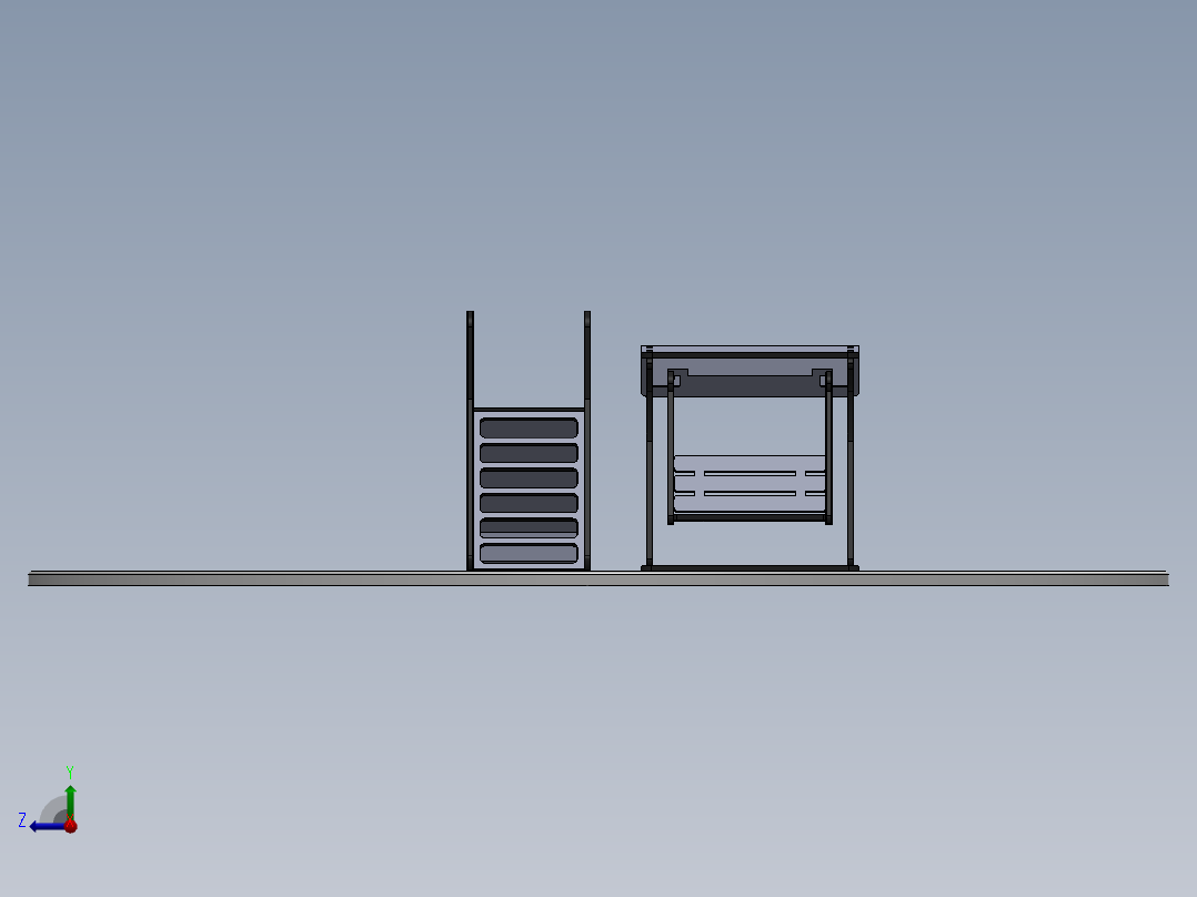 滑梯摇椅木制玩具激光切割模型3D图纸 Solidworks2018 附多种格式右视图