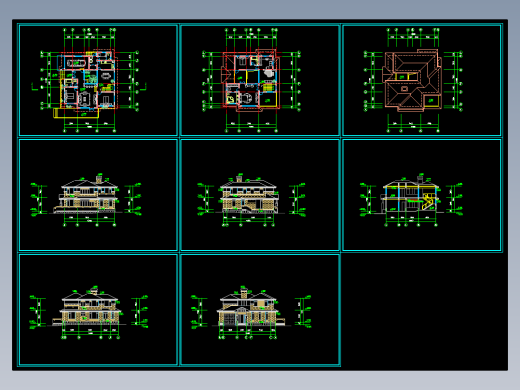 某地小型简单的别墅建筑设计图（含效果图）