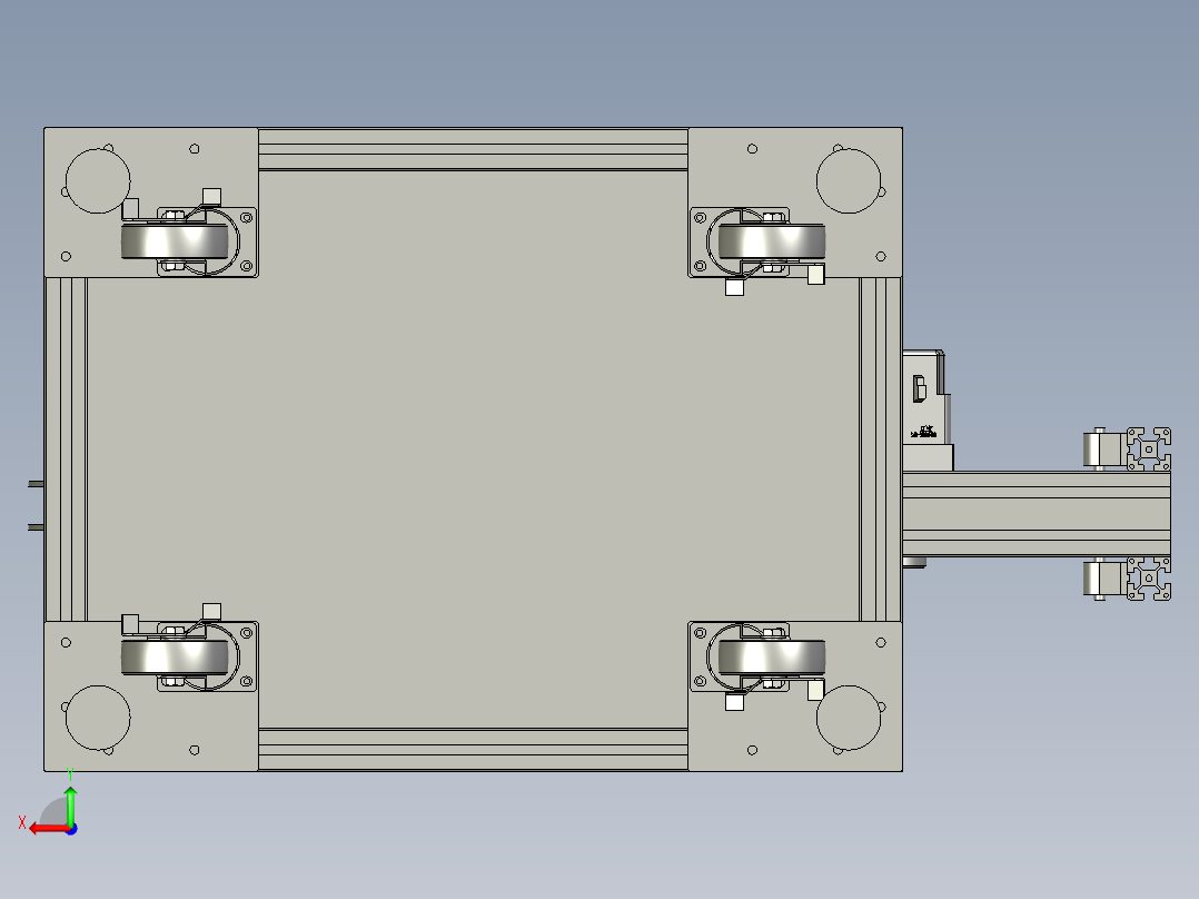 放料机3D模型后视图