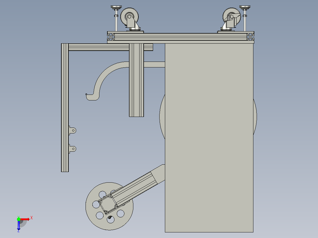 放料机3D模型俯视图