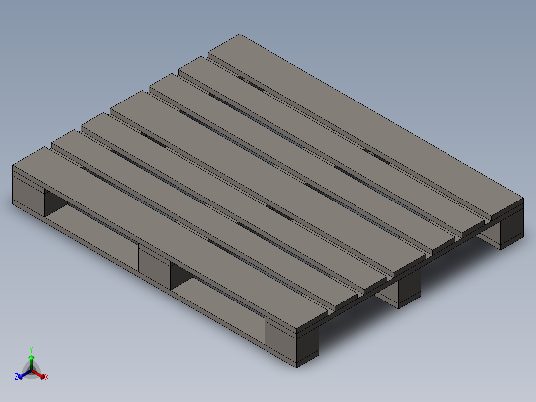 1250X1000木制托盘正等轴测图