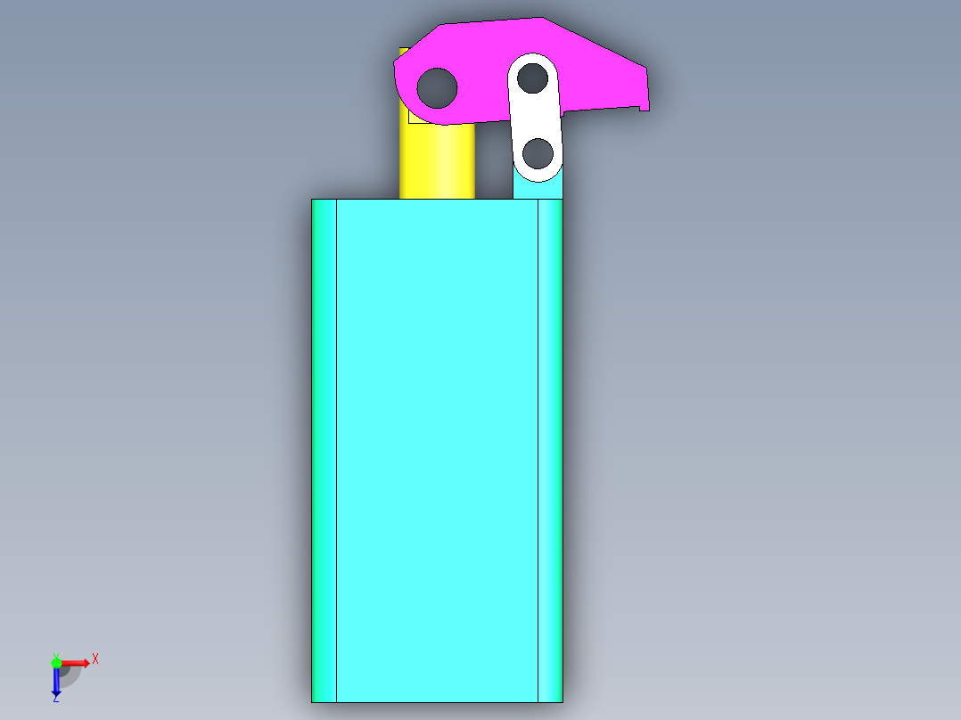 气动小勾爪17俯视图