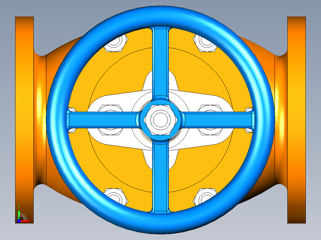 阀门设计前视图