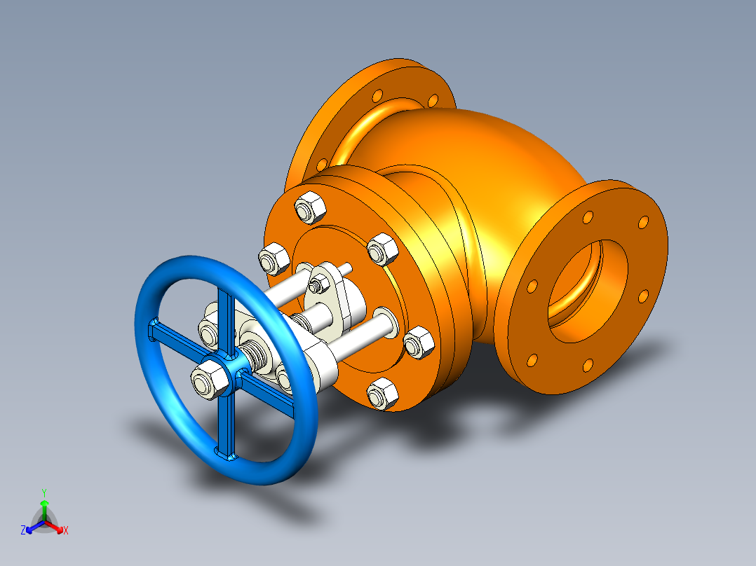阀门设计正等轴测图