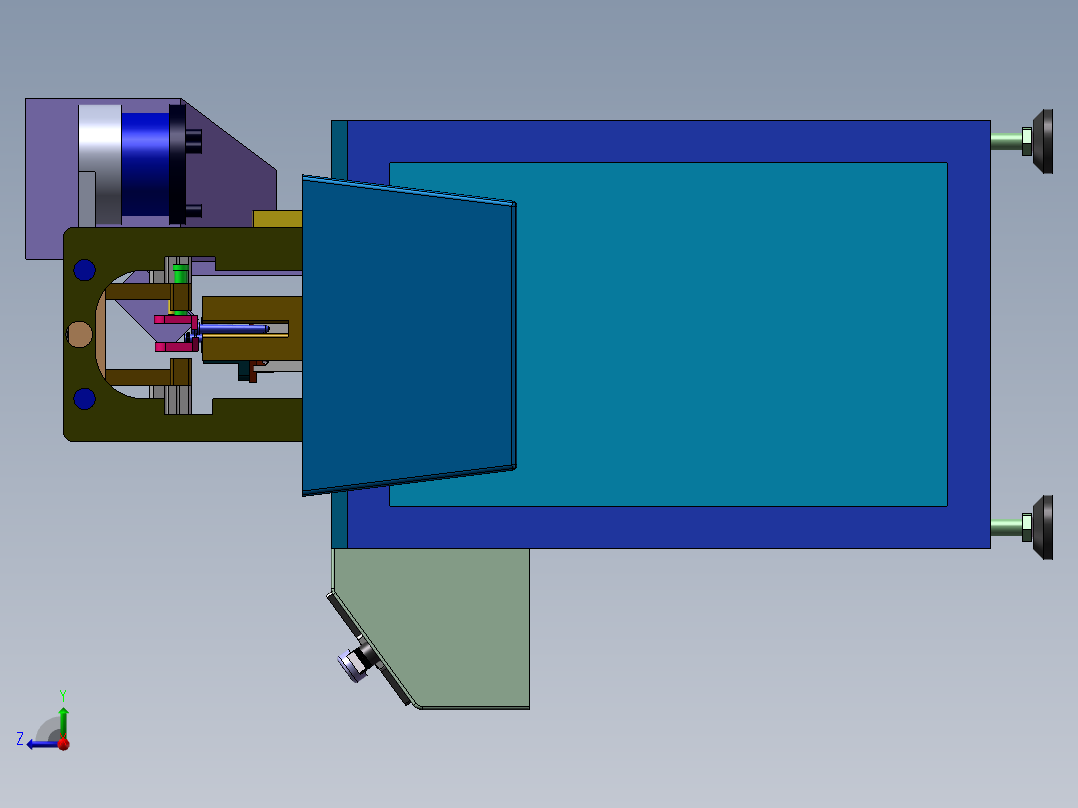 自动包装机右视图