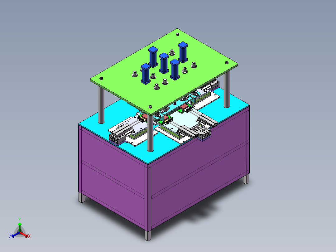 新型散热器叠压机设（全部结清）正等轴测图