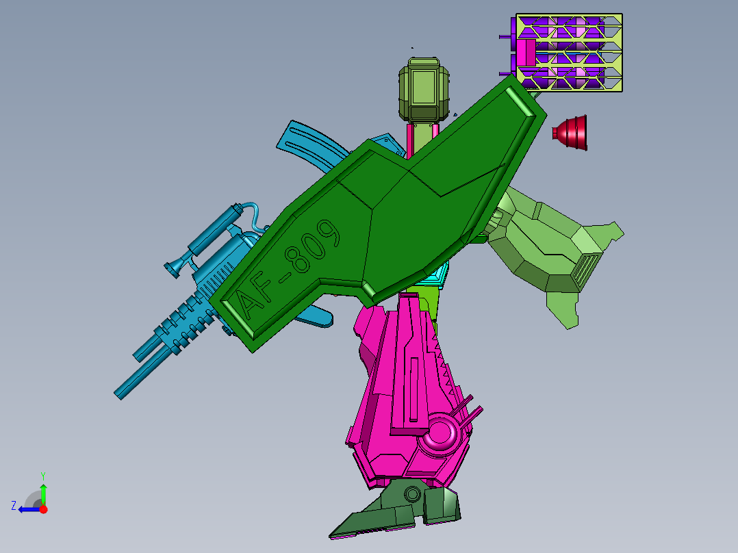 机动战士能天使强袭敢达手办右视图