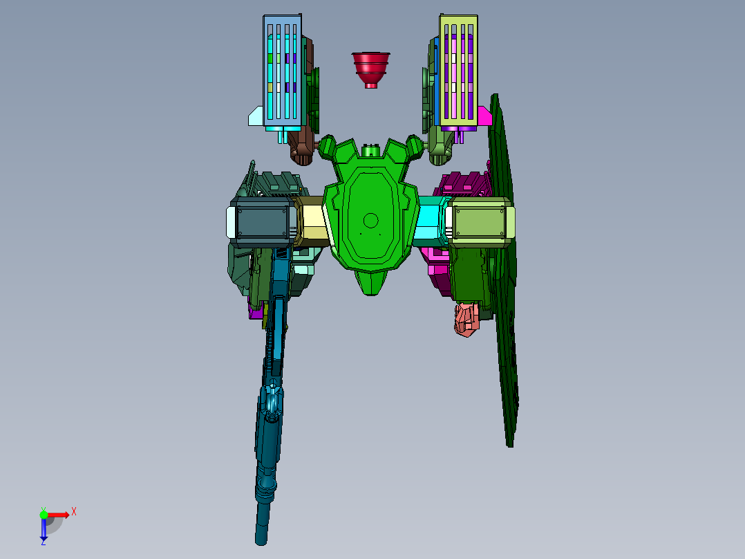 机动战士能天使强袭敢达手办俯视图