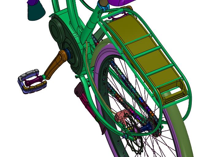 锂电助力女式复古通勤自行车
