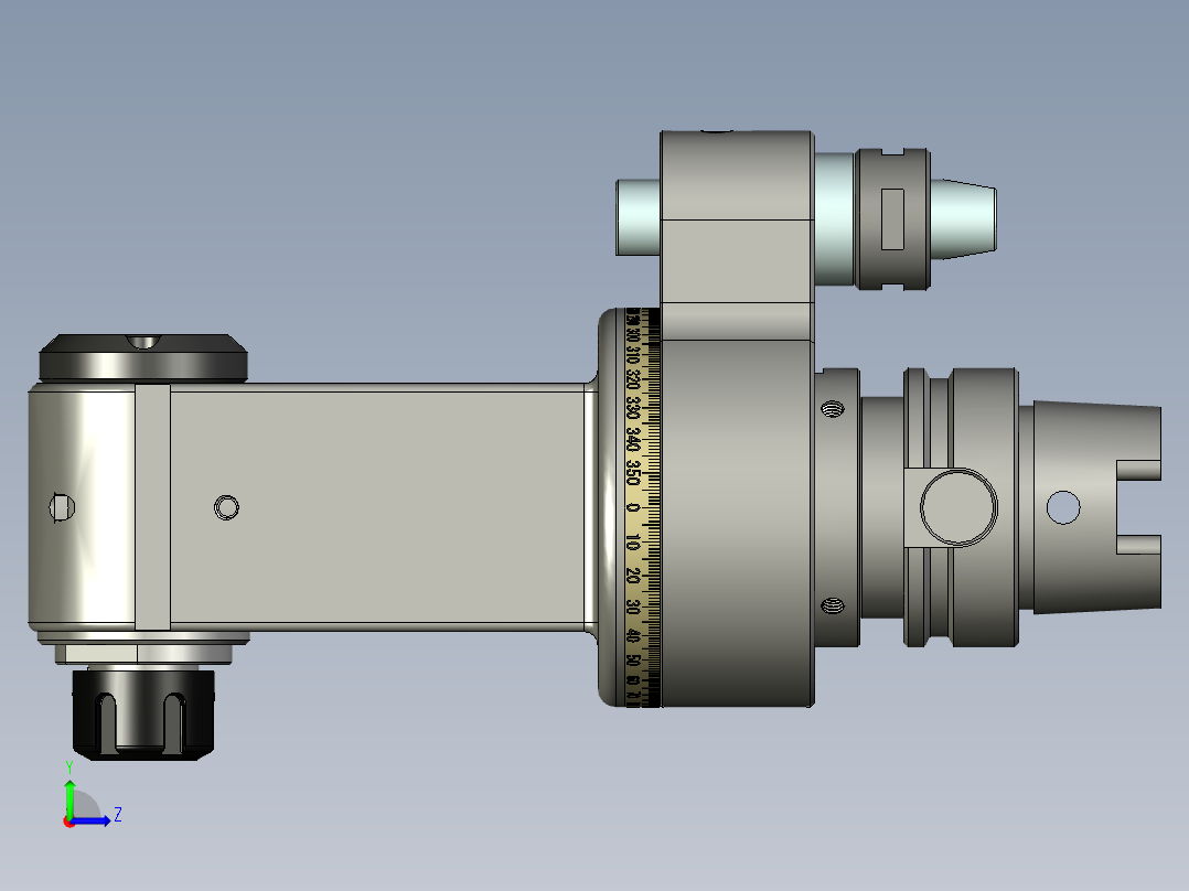 HSK63A-ER20MS-角度头左视图