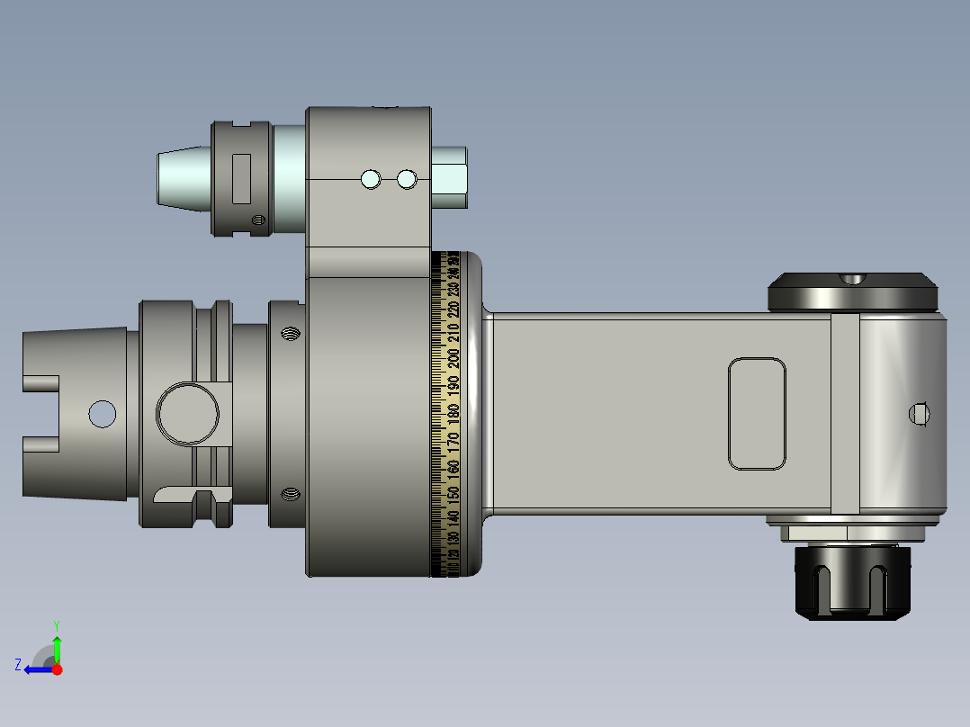 HSK63A-ER20MS-角度头右视图