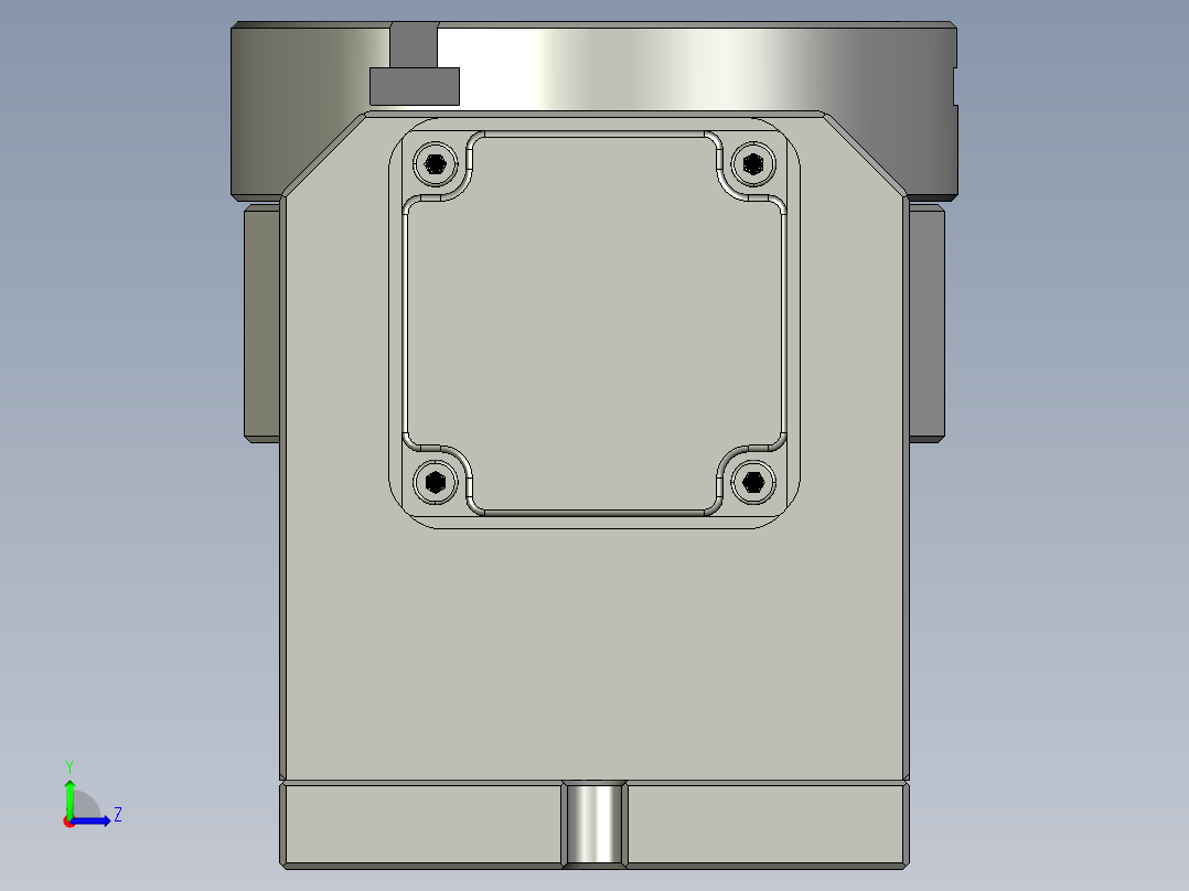谐波传动减速机 五轴数控铣床第四、五交流旋转轴左视图