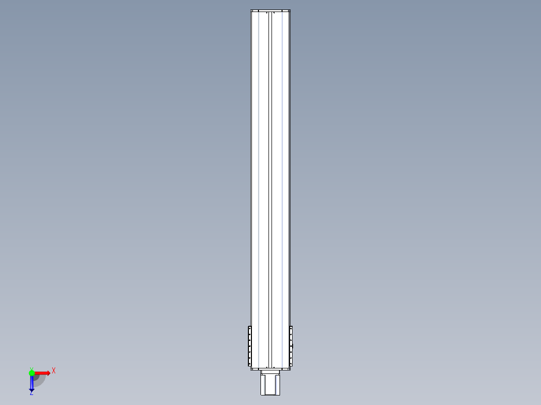 东锦丝杆传动-直线滑台模组DH270-C-L10-S2050-BC-T1000W-C3俯视图
