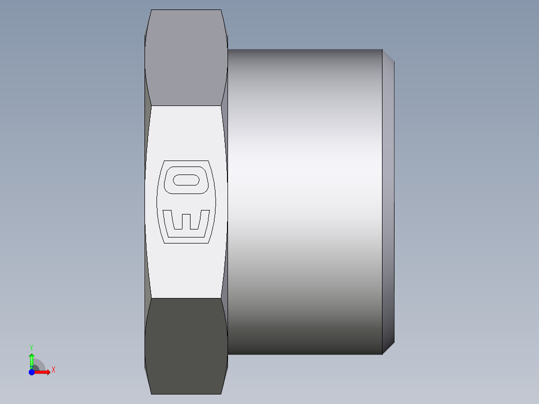 卡套式工业通用硬管接头EO_Blanking_plug_for_tube_ends_ROV15L71X前视图