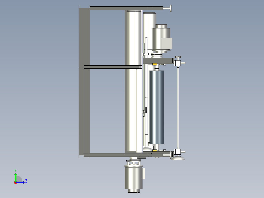 late grinder machine平板磨床3D数模图纸 STP格式左视图