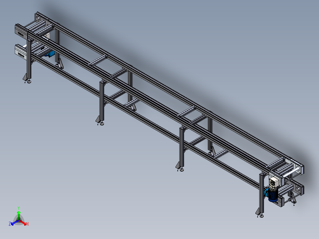 平皮带480×480mm正等轴测图