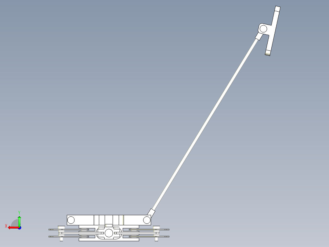 连杆机械爪后视图