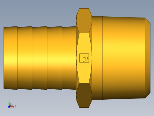 倒齿式工业管接头Hose Barb to Male Pipe 125HBL-16-16前视缩略图