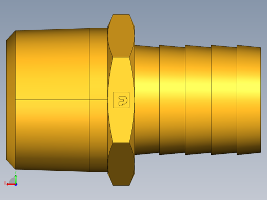 倒齿式工业管接头Hose Barb to Male Pipe 125HBL-16-16后视缩略图