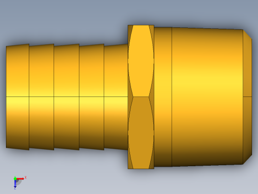 倒齿式工业管接头Hose Barb to Male Pipe 125HBL-16-16俯视缩略图