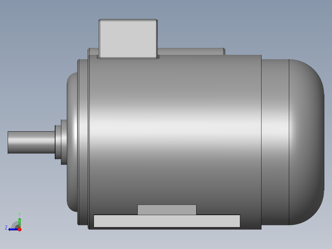 异步电机DJ_YS系列(IP44)_IMB3型_YS-90L-4右视图
