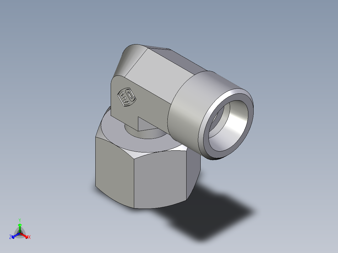 卡套式工业通用硬管接头EO_Standpipe_elbow_EVW12SOMDCF主视图