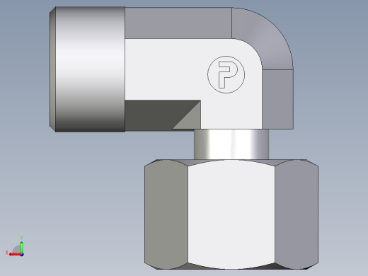 卡套式工业通用硬管接头EO_Standpipe_elbow_EVW12SOMDCF后视缩略图