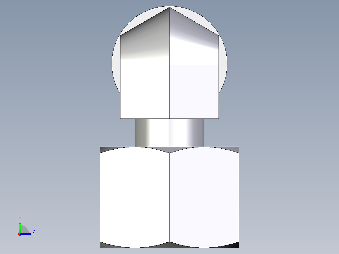 卡套式工业通用硬管接头EO_Standpipe_elbow_EVW12SOMDCF左视图