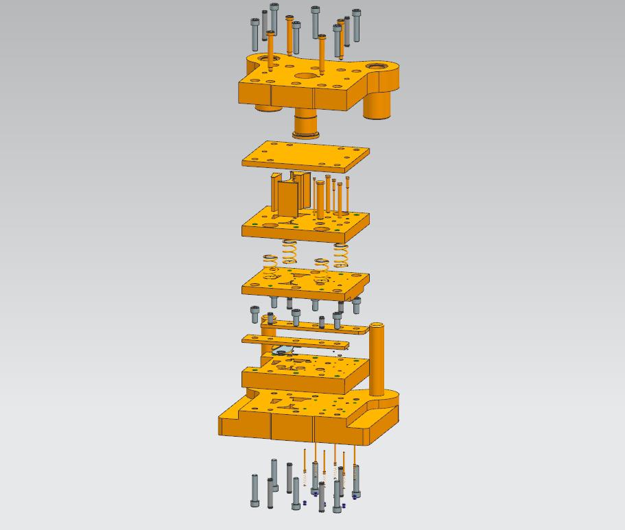 吊扣级进模设计（CAD图+UG三维+说明书+工作动画）