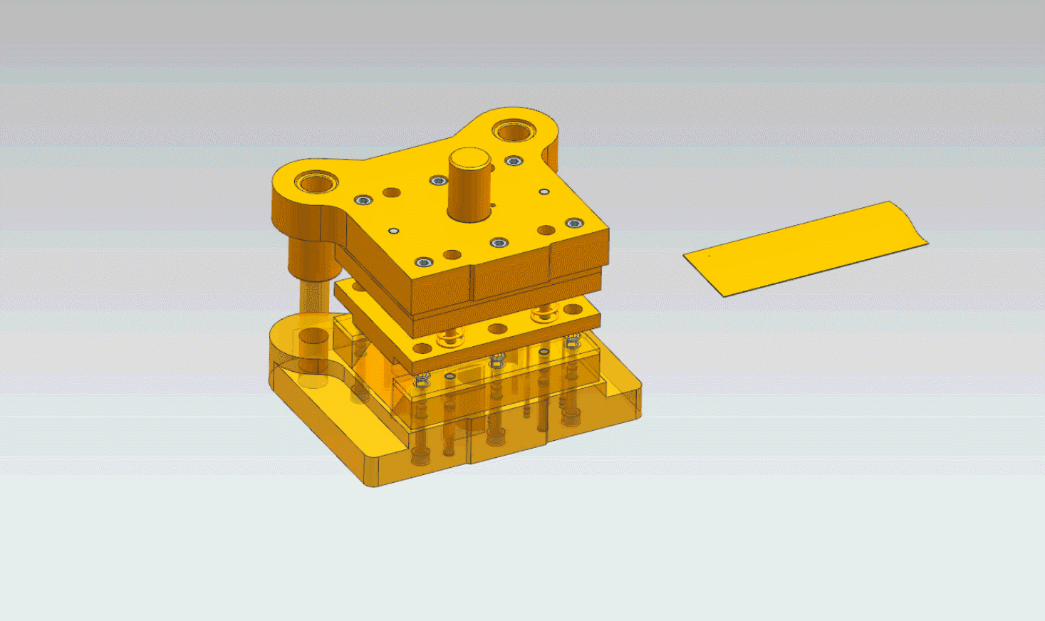 吊扣级进模设计（CAD图+UG三维+说明书+工作动画）