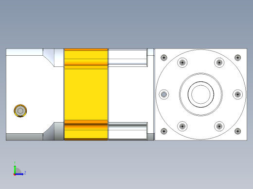 换向器PW90单轴 PGH90-L2 19-70-90-M6.stp左视缩略图
