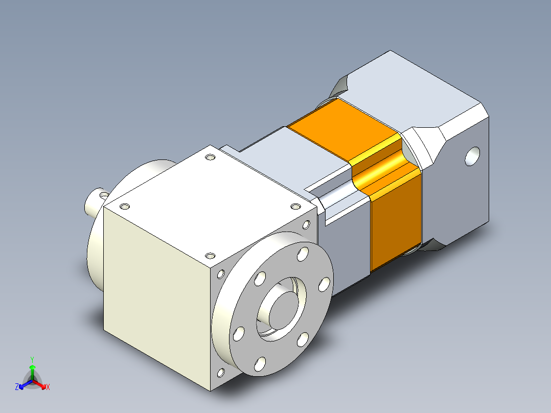 换向器PW90单轴 PGH90-L2 19-70-90-M6.stp正等轴测图