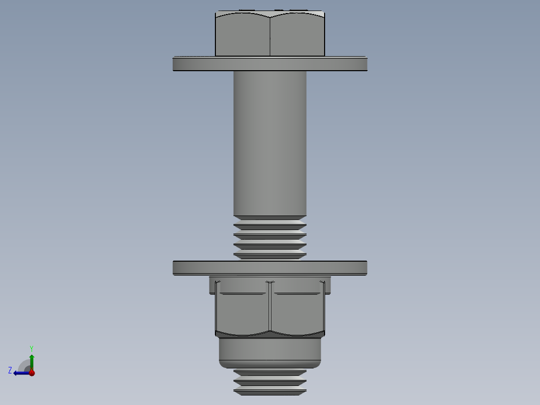 紧固件-0.7500 Bolt Hex右视图