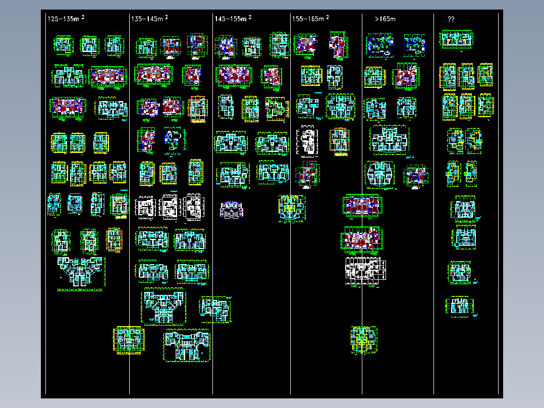 按面积分类的住宅户型