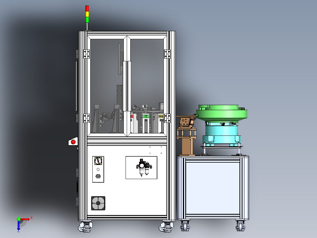 玻璃转盘检测机 CCD检测机sw18可编辑俯视图