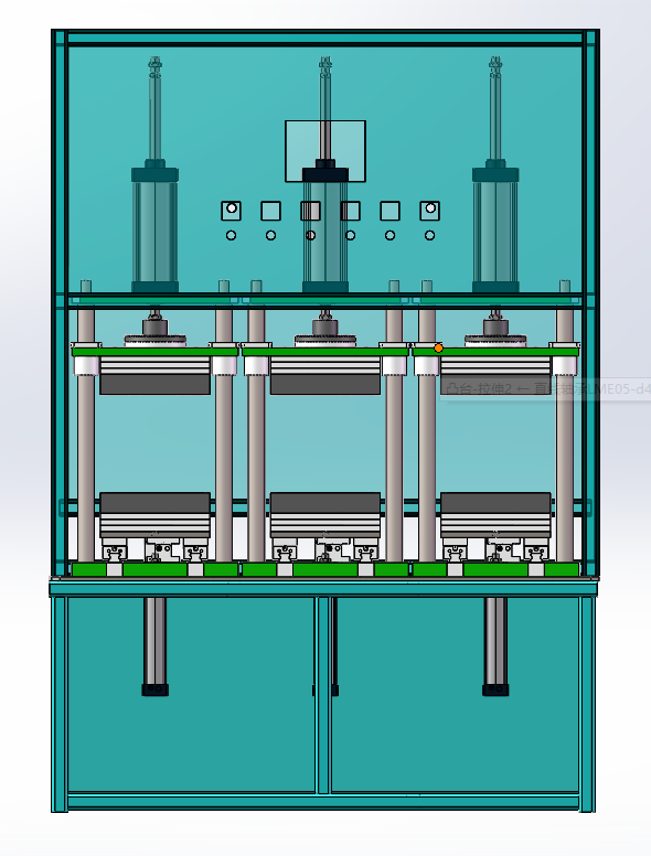 三工位热压机（sw16可编辑+cad+工程图）