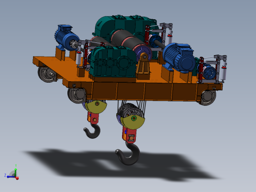 通用桥式起重机小车sw14可编辑
