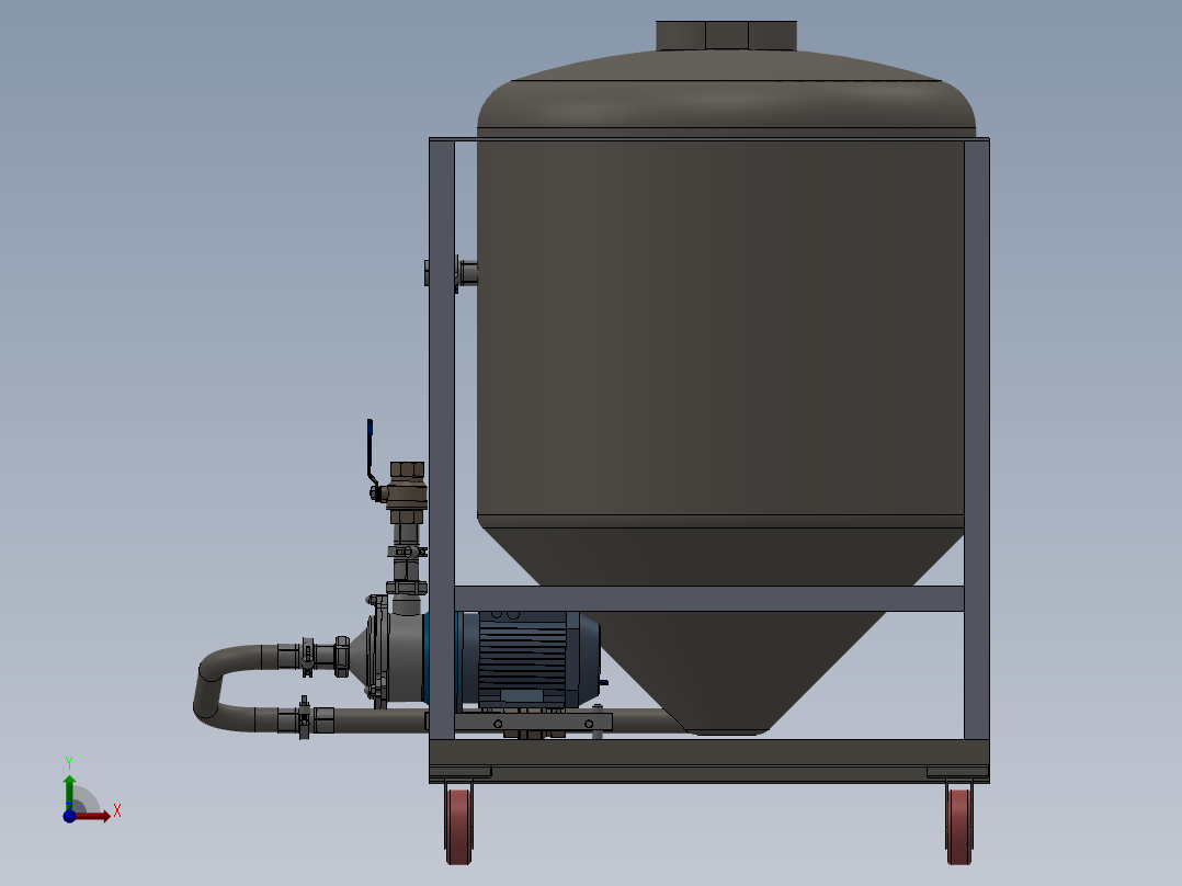 化工存储器（槽罐）前视图