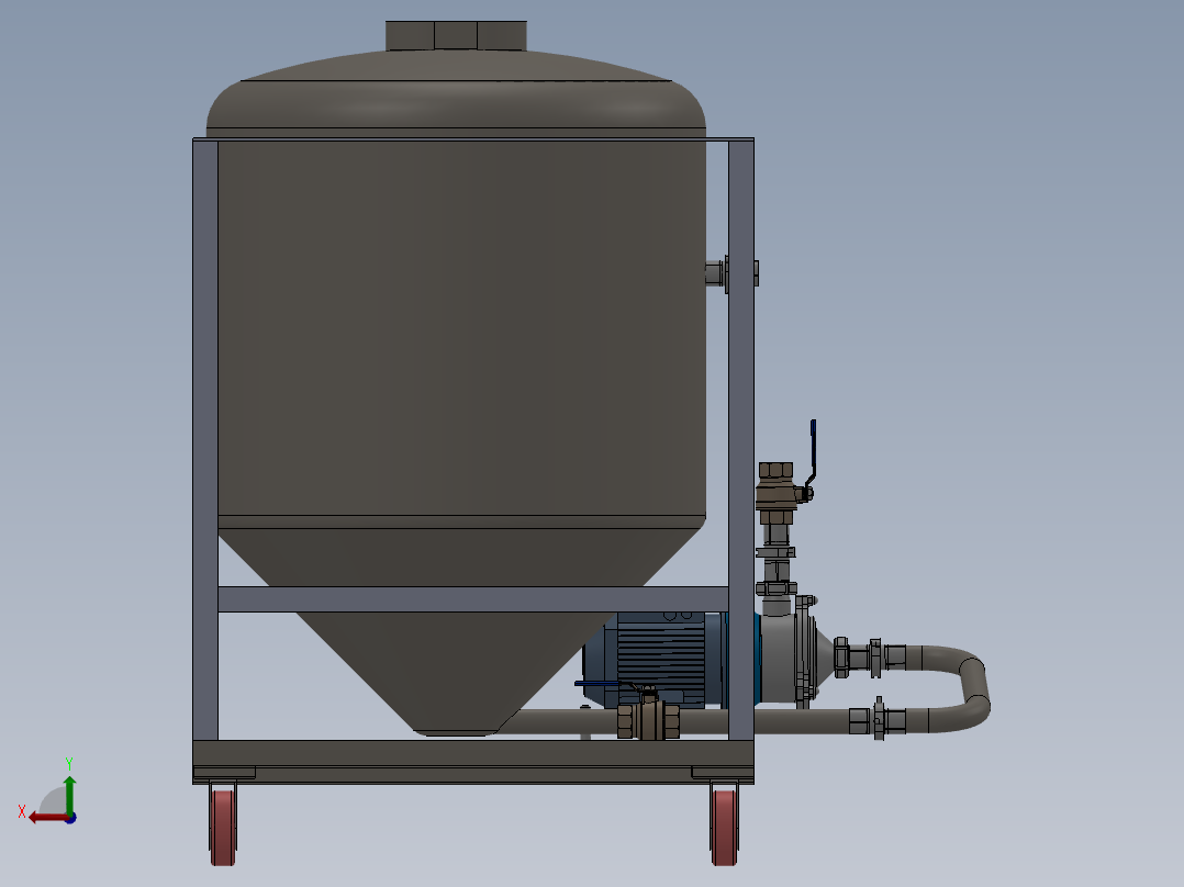 化工存储器（槽罐）后视图