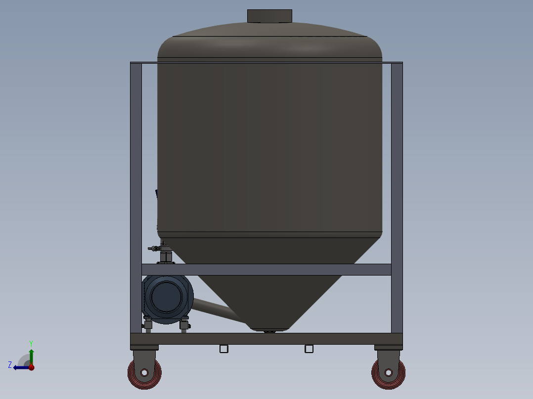 化工存储器（槽罐）右视图