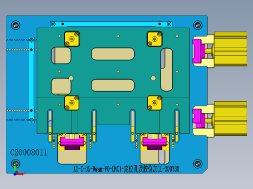 X1-C-US-笔记本CNC工装夹具三维模型WWAN-V0-CNC1-钻孔及胶位加工-200727前视缩略图