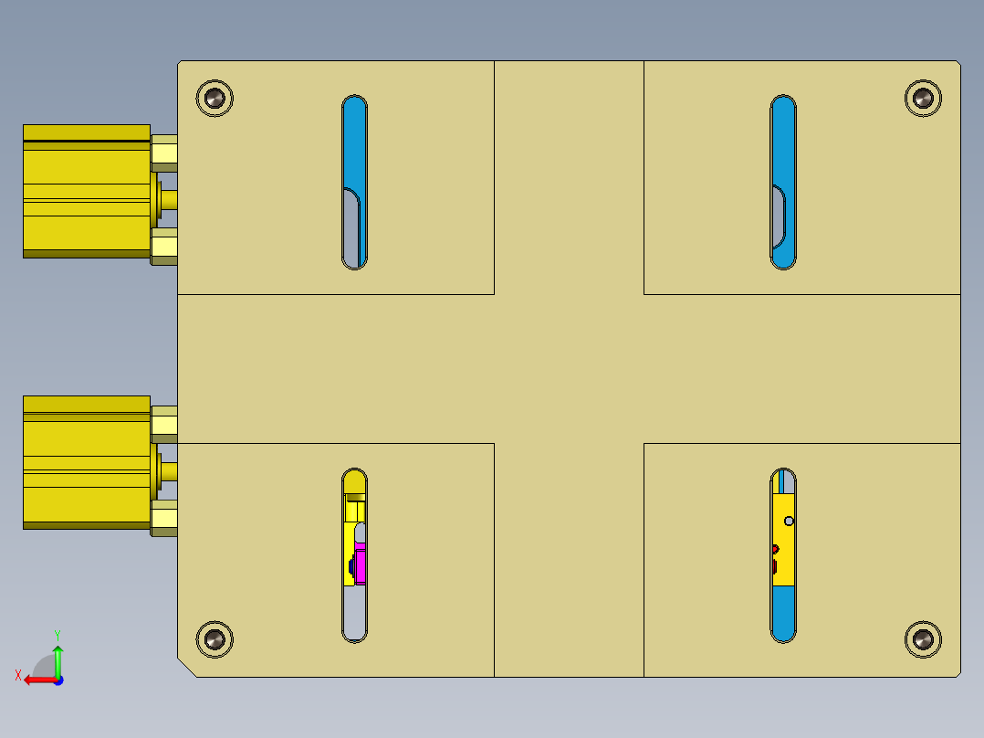 X1-C-US-笔记本CNC工装夹具三维模型WWAN-V0-CNC1-钻孔及胶位加工-200727后视图
