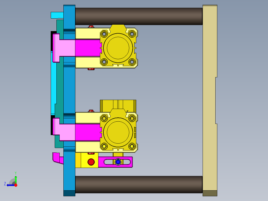 X1-C-US-笔记本CNC工装夹具三维模型WWAN-V0-CNC1-钻孔及胶位加工-200727右视图